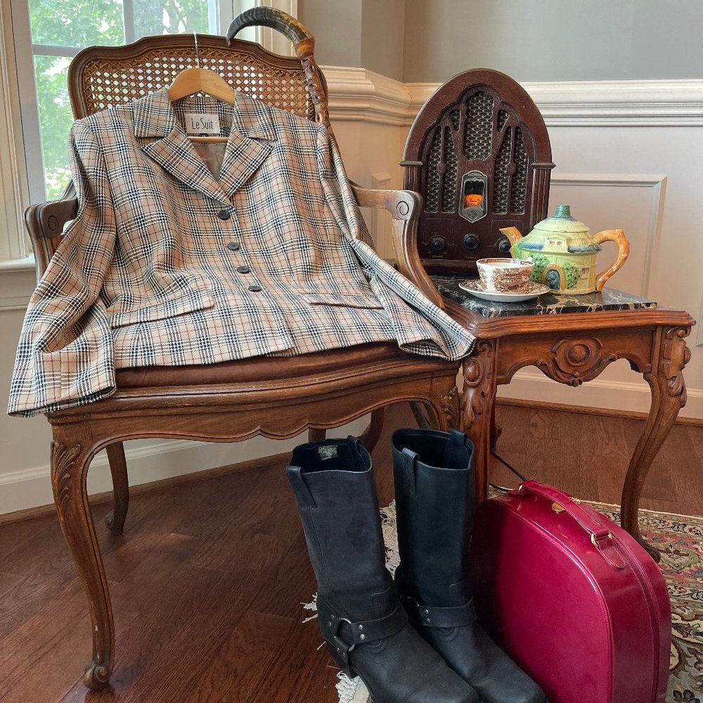 Cottagecore Vintage Tartan Blazer